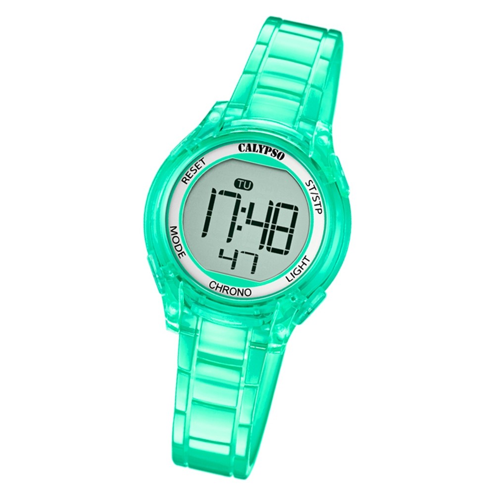 Calypso Damen Armbanduhr Color Splash K5737/5 Quarz-Uhr PU grün UK5737/5