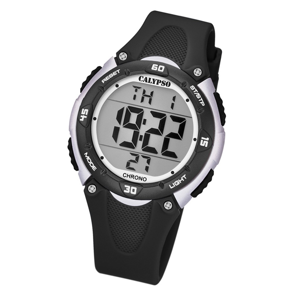 Calypso Kinder Armbanduhr Digital Crush K5741/4 Quarz-Uhr PU schwarz UK5741/4