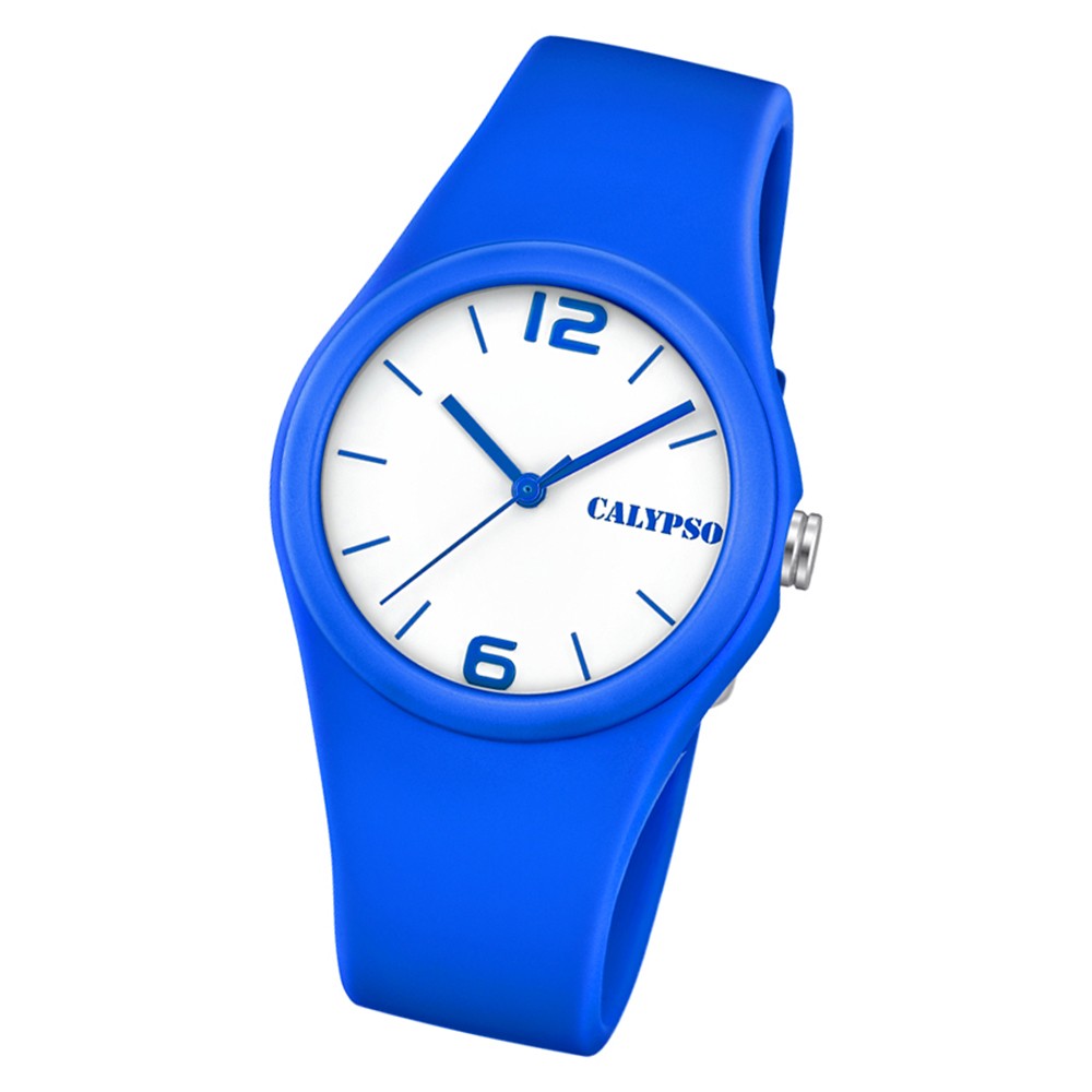 Calypso Damen Armbanduhr Sweet Time K5742/5 Quarz-Uhr PU blau UK5742/5