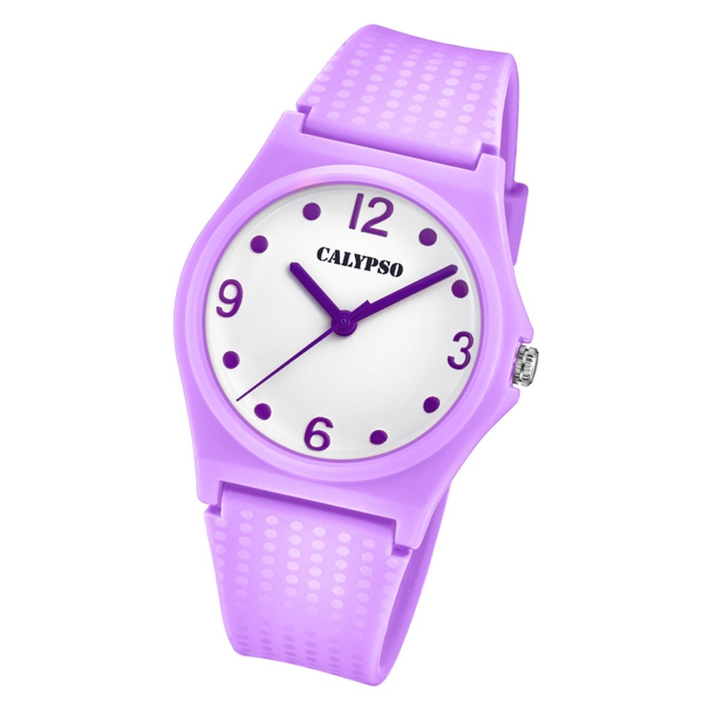 Calypso Kinder Armbanduhr Sweet Time K5743/2 Quarz-Uhr PU lila UK5743/2