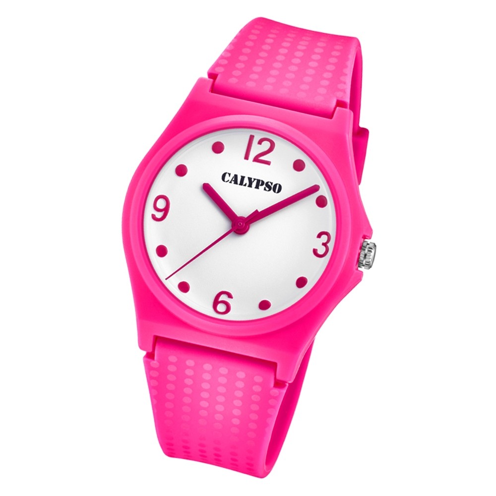 Calypso Kinder Armbanduhr Sweet Time K5743/4 Quarz-Uhr PU pink UK5743/4