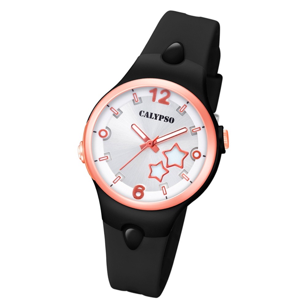 Calypso Damen Armbanduhr Sweet Time K5745/6 Quarz-Uhr PU schwarz UK5745/6