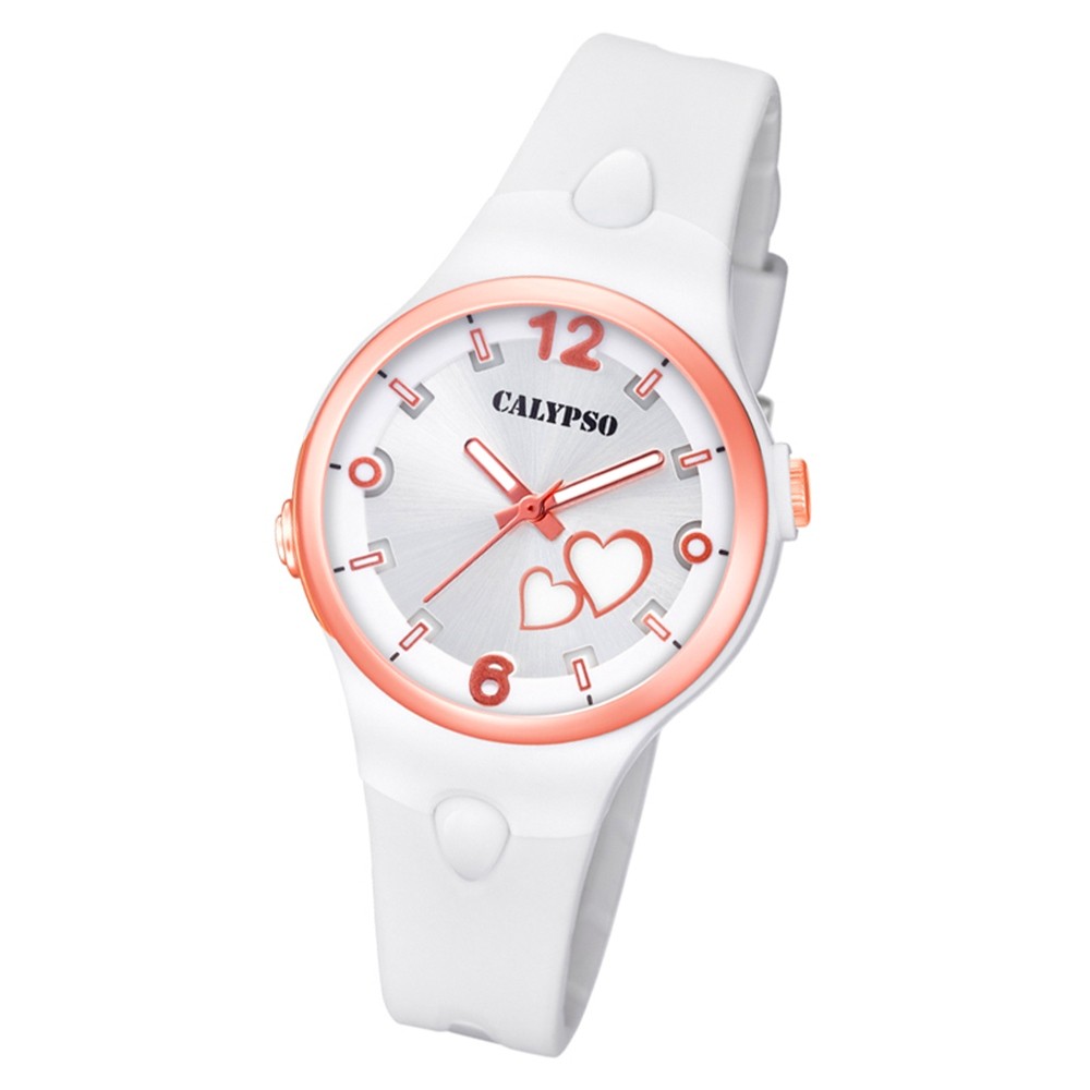Calypso Damen Armbanduhr Sweet Time K5746/1 Quarz-Uhr PU weiß UK5746/1