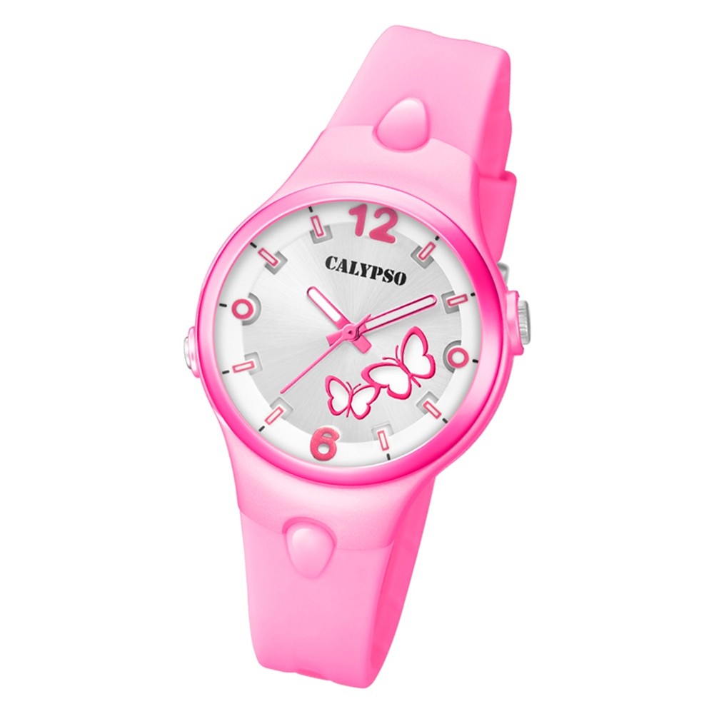 Calypso Damen Armbanduhr Sweet Time K5747/3 Quarz-Uhr PU pink UK5747/3