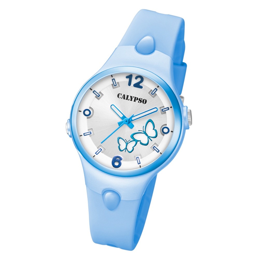 Calypso Damen Armbanduhr Sweet Time K5747/4 Quarz-Uhr PU hellblau UK5747/4