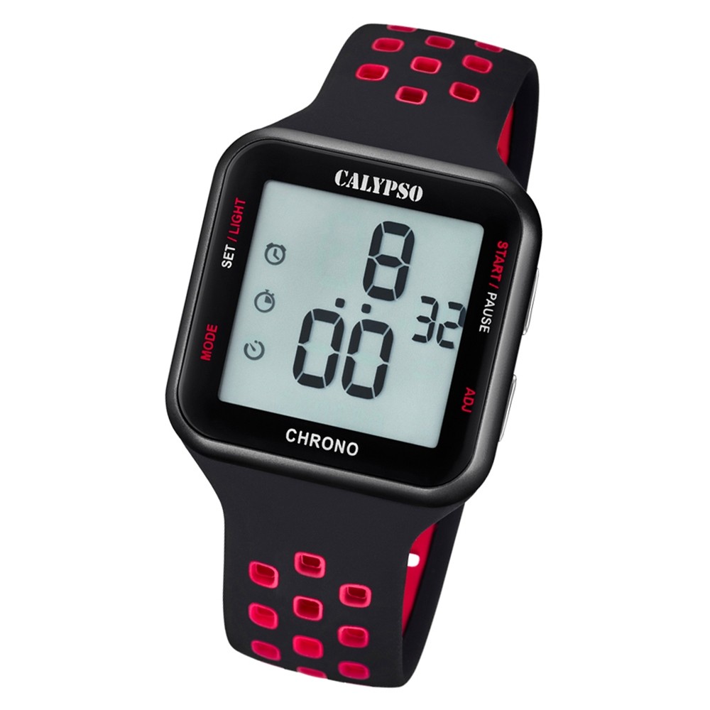 Calypso Unisex Armbanduhr Color Splash K5748/5 Quarz-Uhr PU schwarz UK5748/5