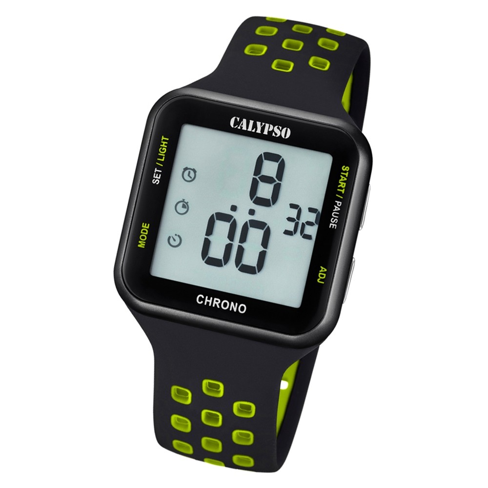 Calypso Unisex Armbanduhr Color Splash K5748/6 Quarz-Uhr PU schwarz UK5748/6
