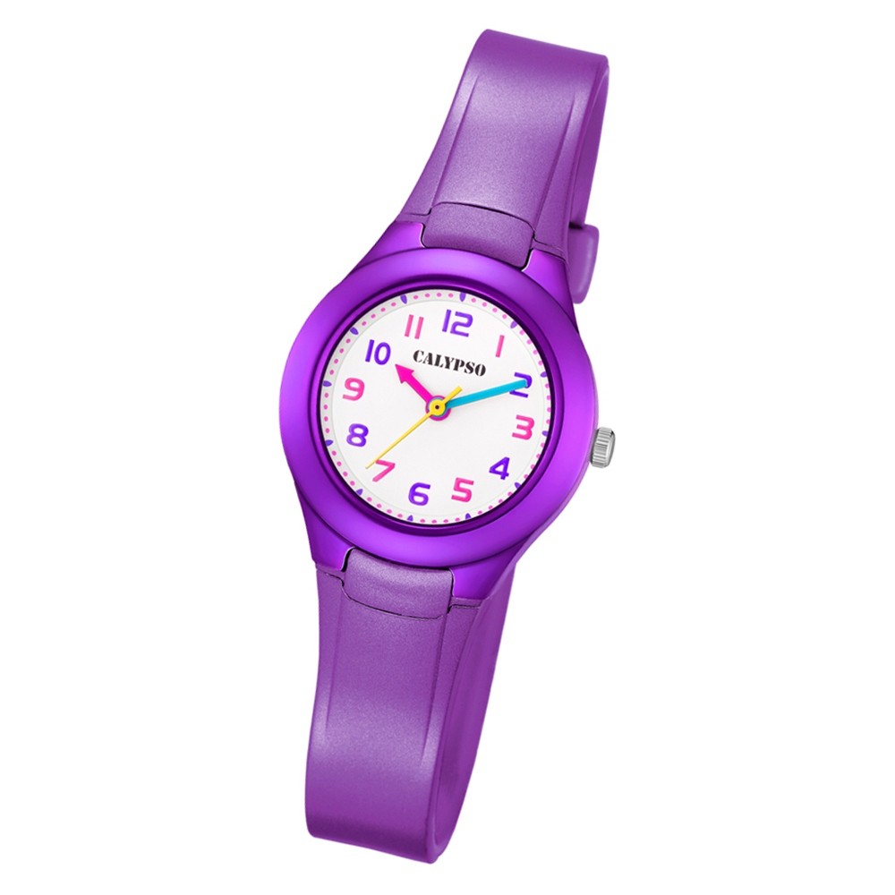 Calypso Kinder Armbanduhr Sweet Time K5749/4 Quarz-Uhr PU lila UK5749/4