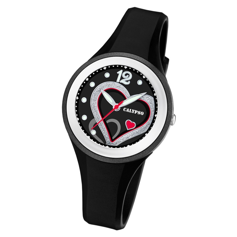 Calypso Damen Armbanduhr Trendy K5751/4 Quarzwerk-Uhr PU schwarz UK5751/4