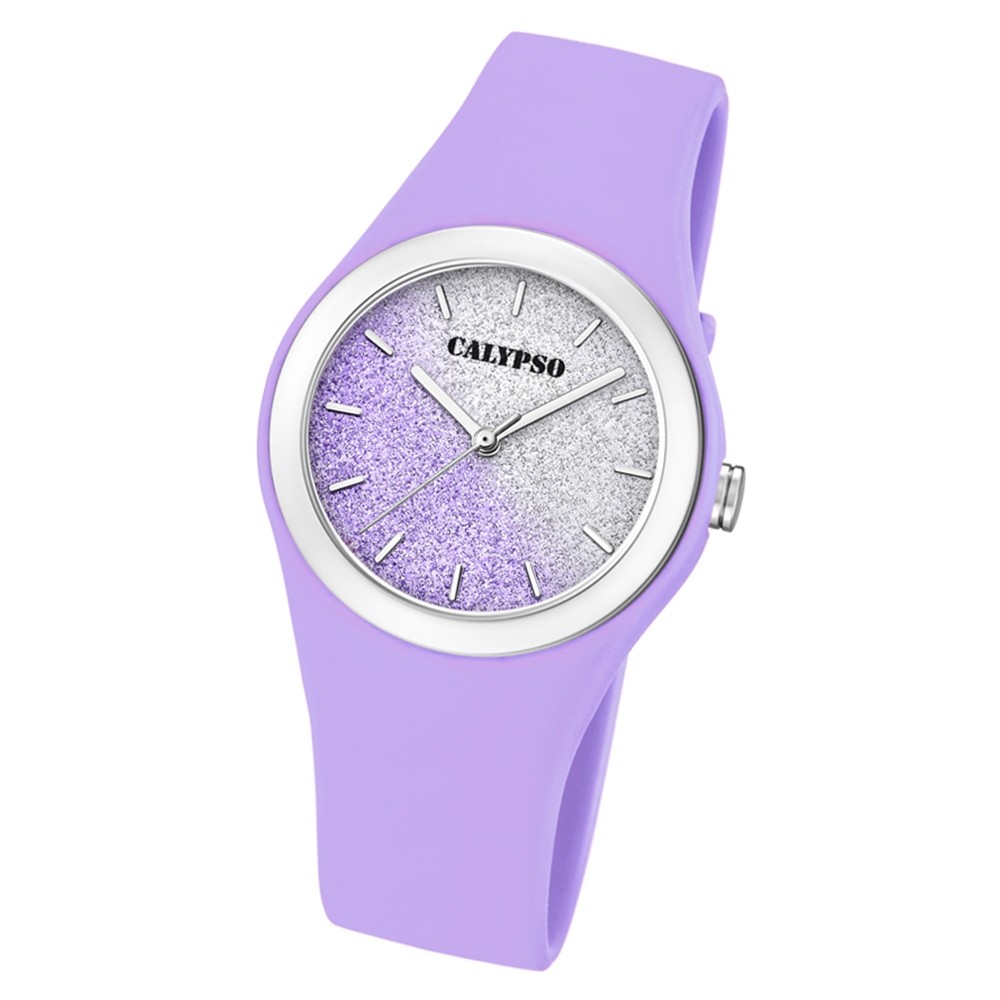 Calypso Damen Armbanduhr Trendy K5754/2 Quarzwerk-Uhr PU lila UK5754/2