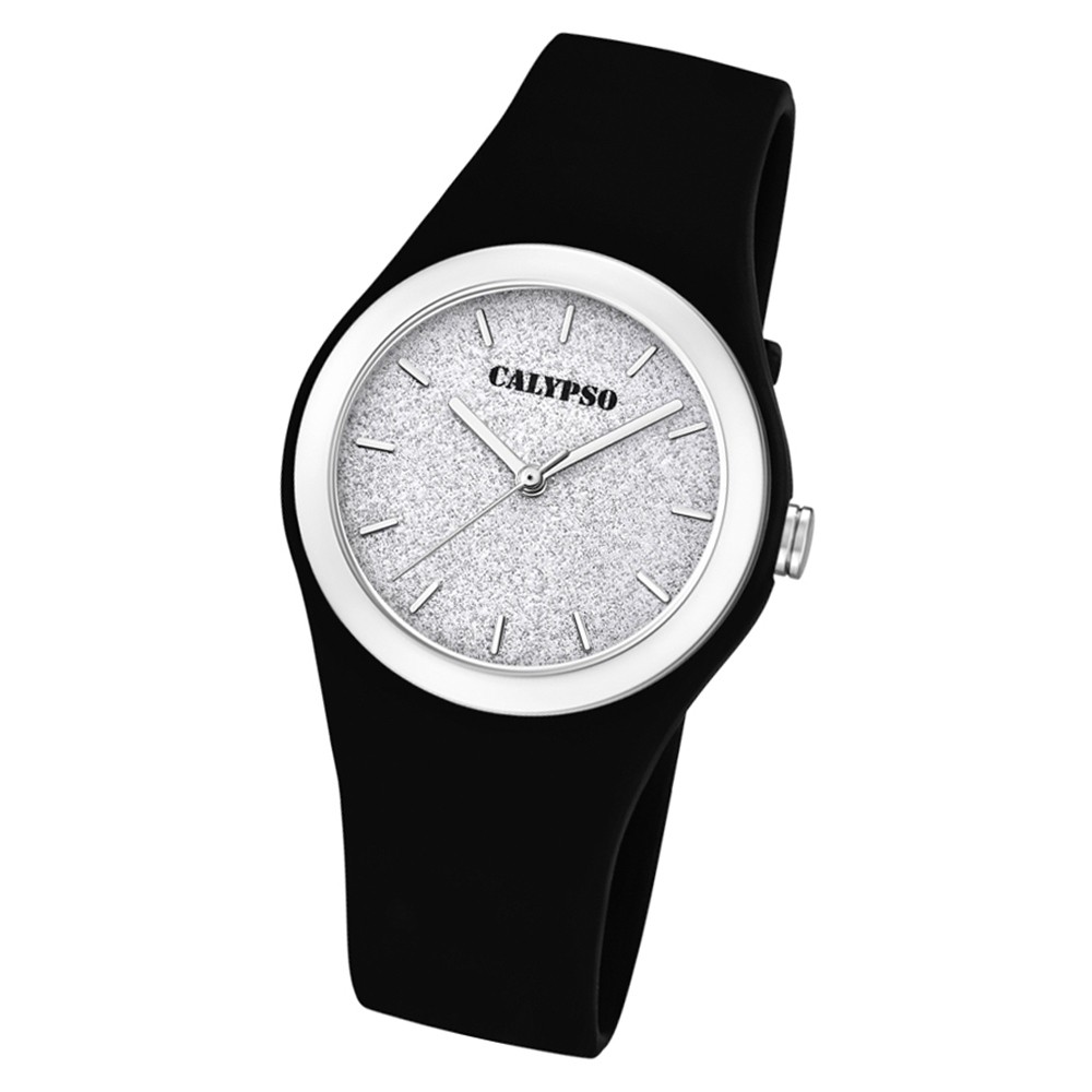 Calypso Damen Armbanduhr Trendy K5754/6 Quarzwerk-Uhr PU schwarz UK5754/6