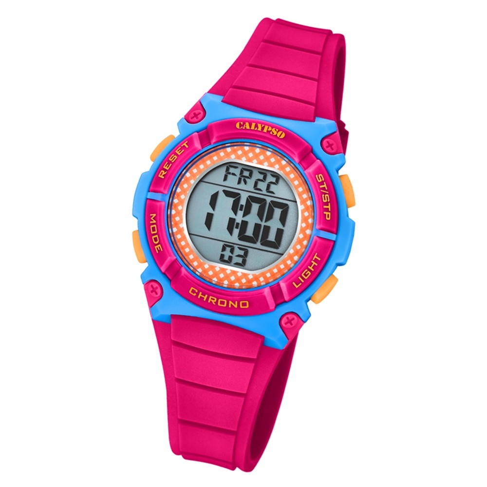 Calypso Kinder Armbanduhr Digital Crush K5756/6 Quarz-Uhr PU pink UK5756/6