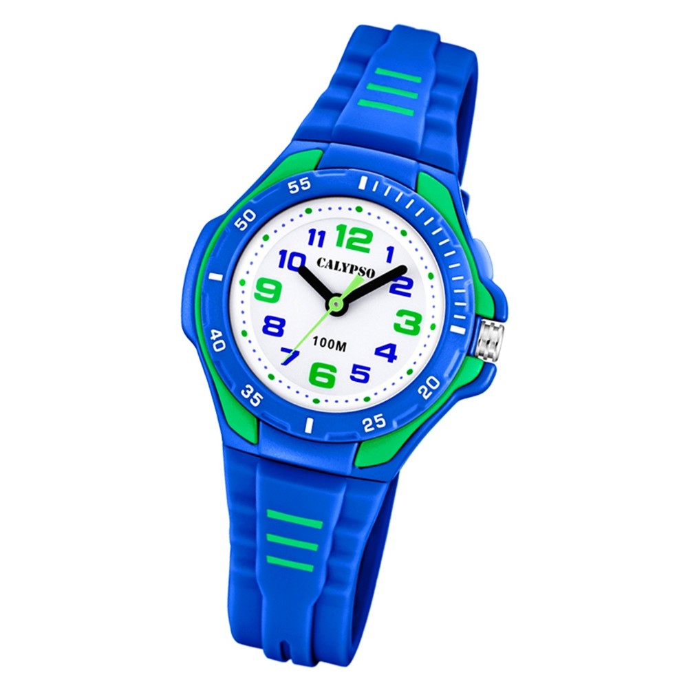 Calypso Kinder Armbanduhr Sweet Time K5757/4 Quarz-Uhr PU blau UK5757/4