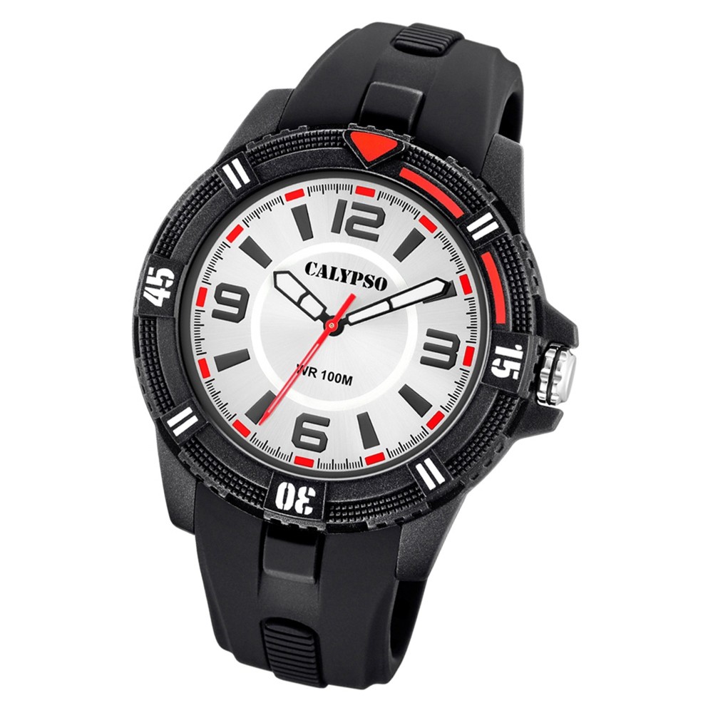 Calypso Herren Armbanduhr Street Style K5759/1 Quarz-Uhr PU schwarz UK5759/1