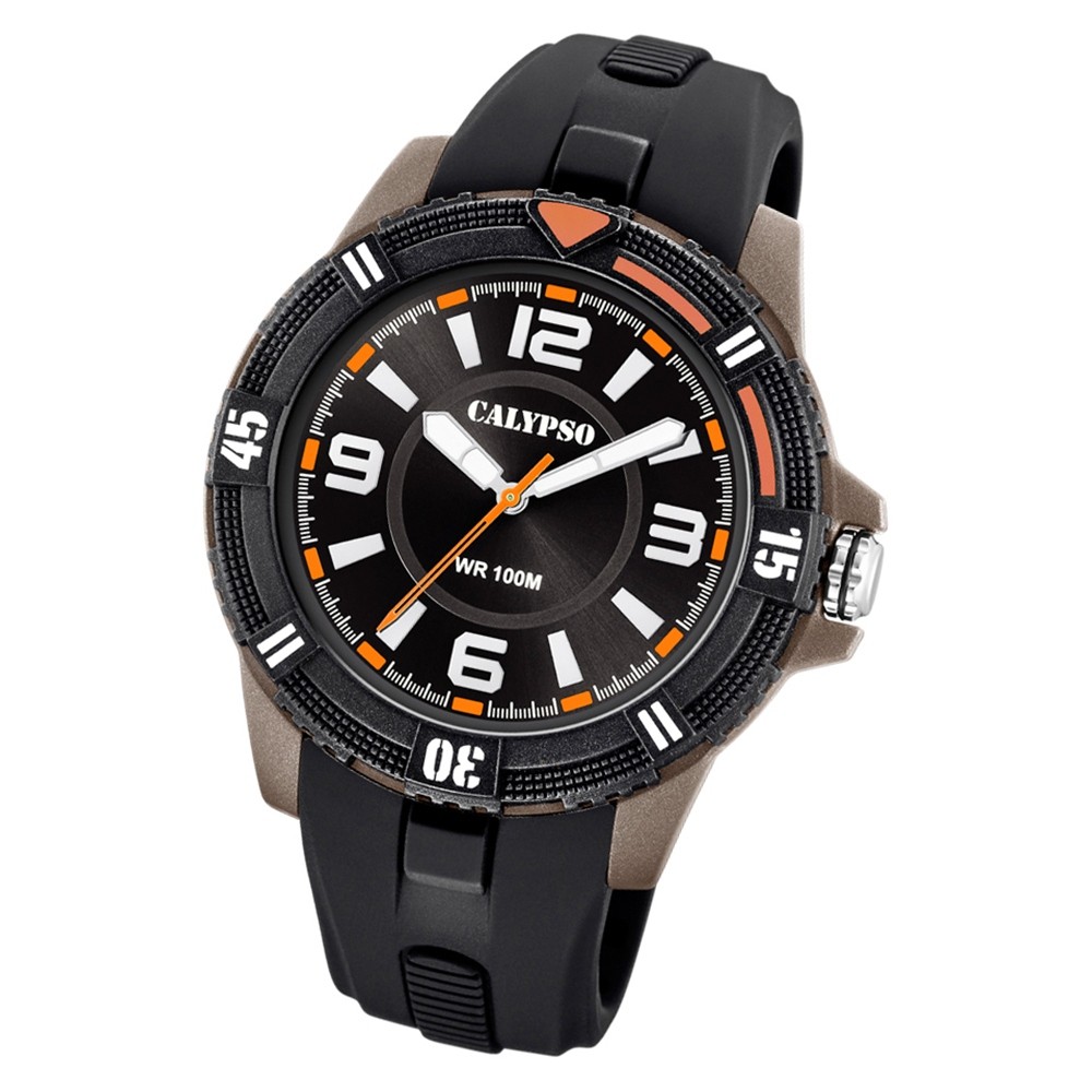 Calypso Herren Armbanduhr Street Style K5759/6 Quarz-Uhr PU schwarz UK5759/6