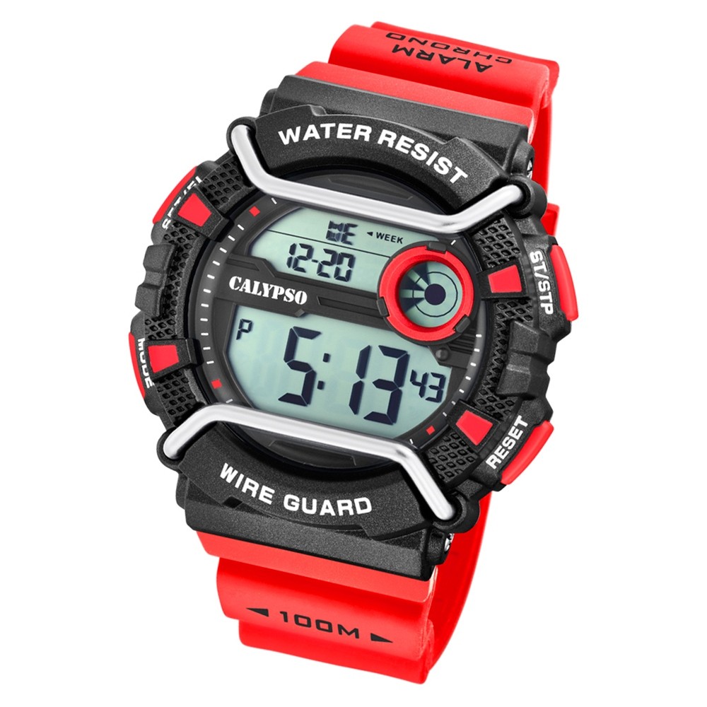 Calypso Herren Armbanduhr Xtreme K5764/2 Quarzwerk-Uhr PU rot UK5764/2