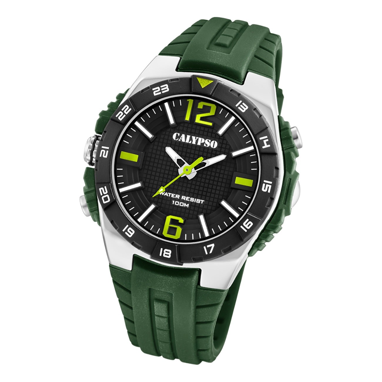 Calypso Herren Jugend Armbanduhr Outdoor K5778/2 Analog Kunststoff grün UK5778/2