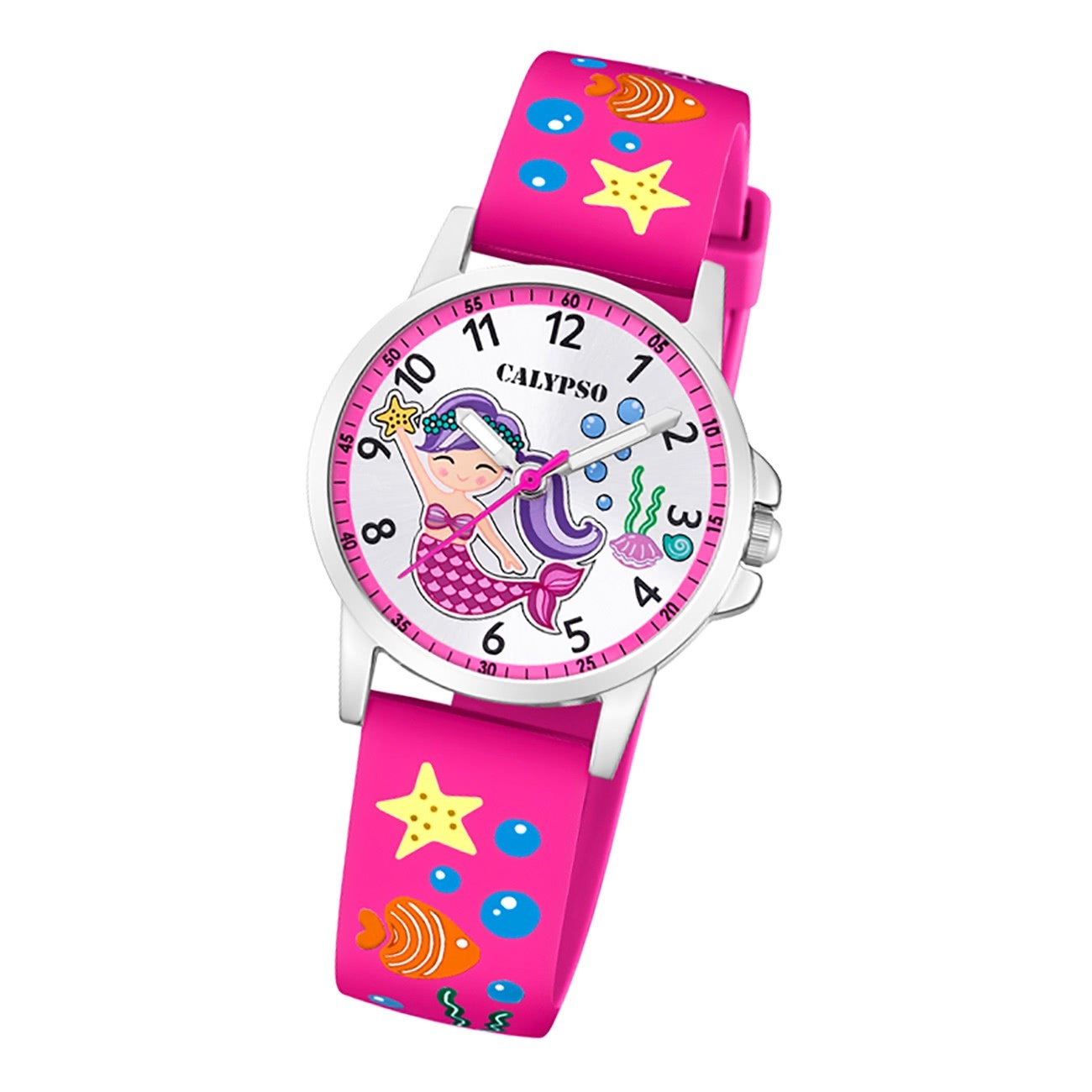 Calypso Kinder Armbanduhr Junior K5782/3 Analog Kunststoff pink UK5782/3