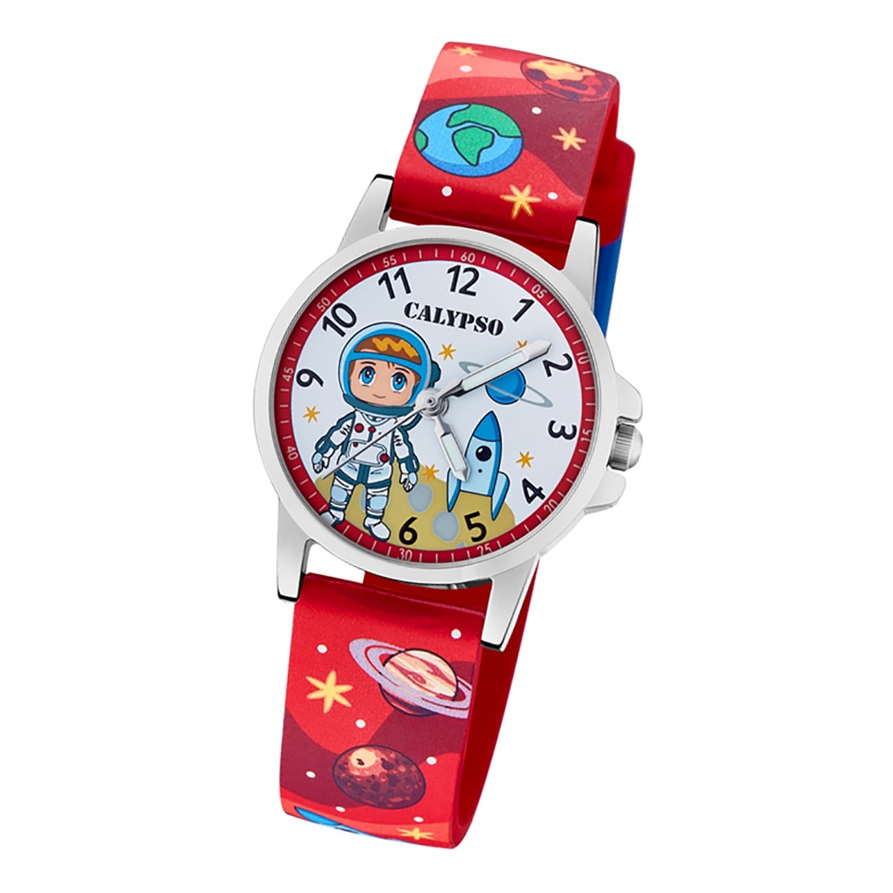 Calypso Kinder Armbanduhr Junior K5790/4 Analog Kunststoff rot UK5790/4