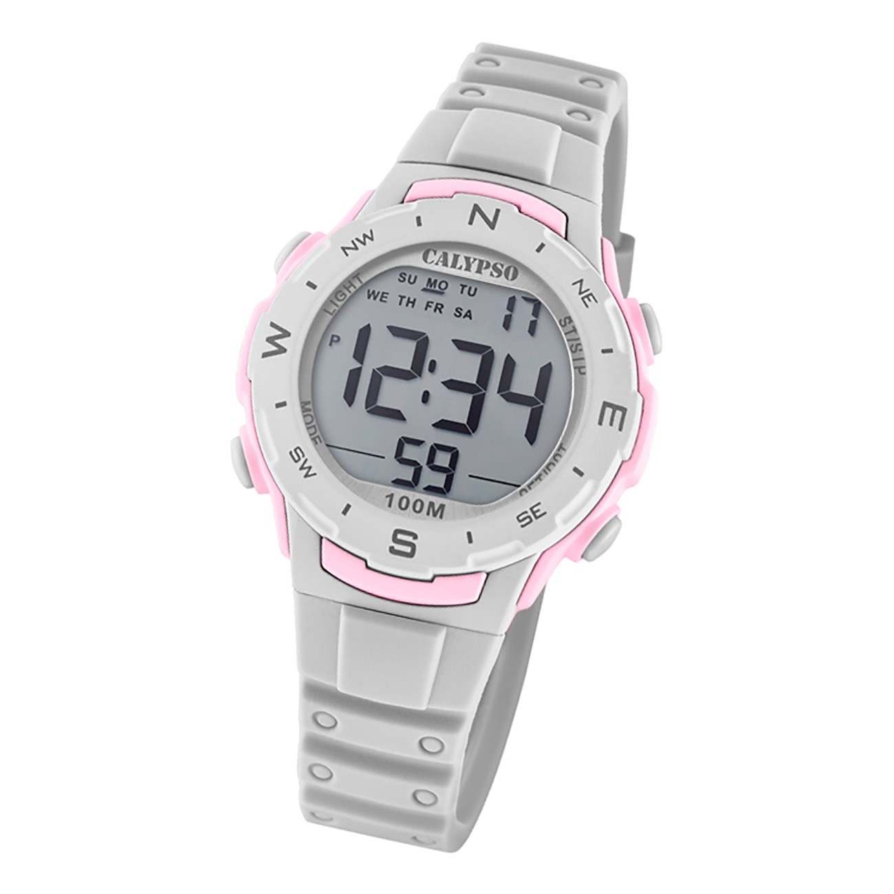 Calypso Damen Armbanduhr Sport K5801/1 Digital Kunststoff grau UK5801/1