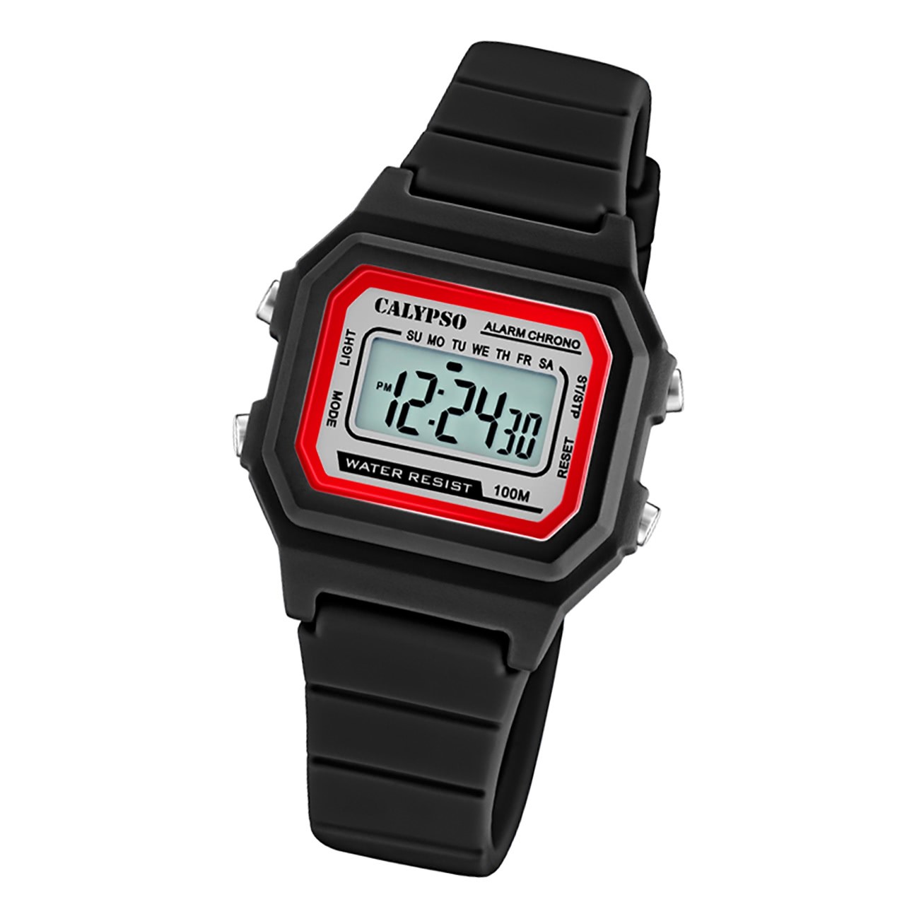 Calypso Damen Herren Armbanduhr K5802/6 Digital Kunststoff schwarz UK5802/6