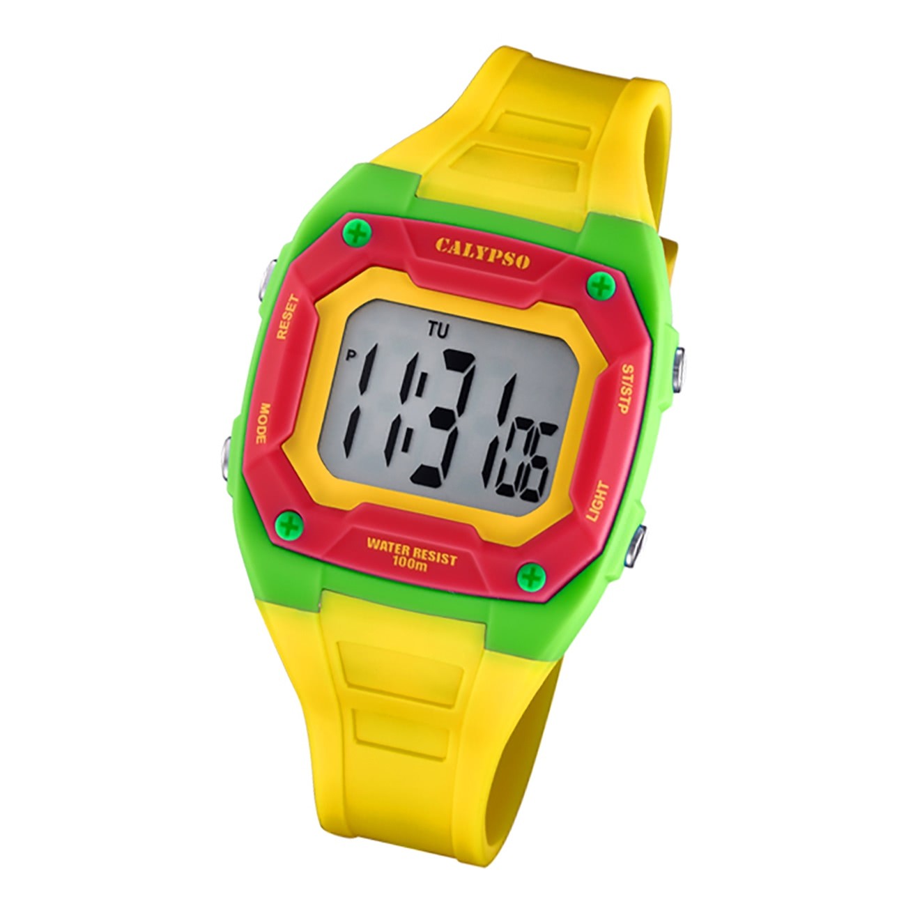 Calypso Kinder Jugend Armbanduhr Junior K5813/5 Digital Kunststoff gelb UK5813/5