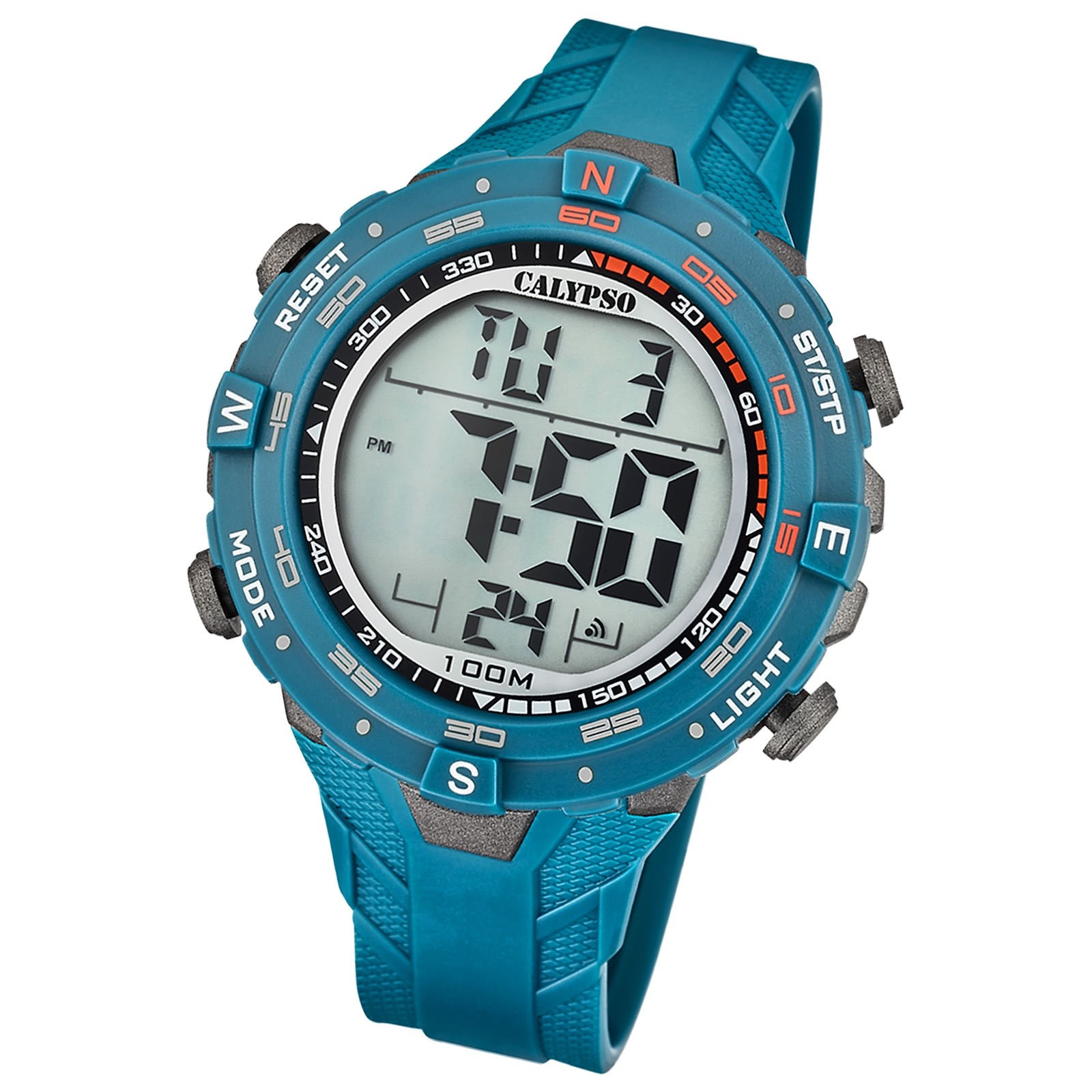 Calypso Herrenuhr Kautschuk hellblau Calypso Digital Armbanduhr UK5838/2