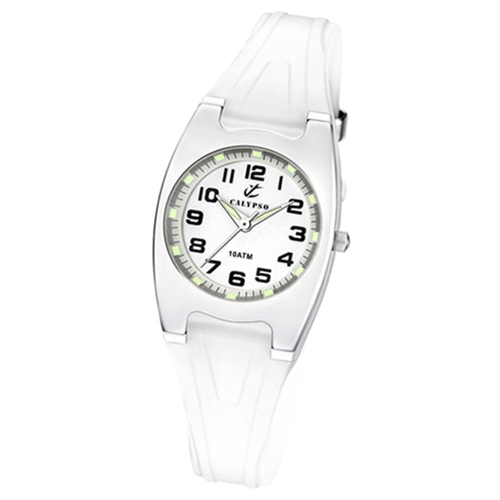 CALYPSO Damen-Armbanduhr Fashion analog Quarz-Uhr PU weiß UK6042/A