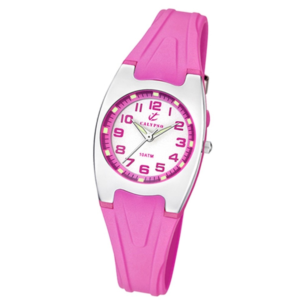CALYPSO Damen-Armbanduhr Fashion analog Quarz-Uhr PU pink UK6042/C