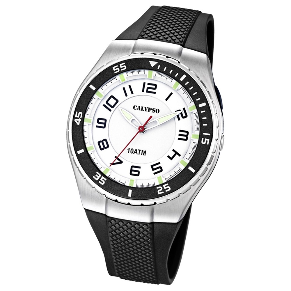 CALYPSO Herren-Armbanduhr Fashion analog Quarz-Uhr PU schwarz UK6063/3