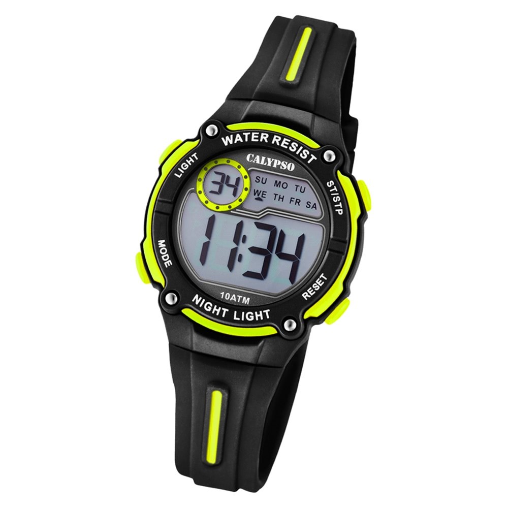 K6068/5 Kinder Calypso Digital Armbanduhr UK6068/5 schwarz Quarz Crush PU