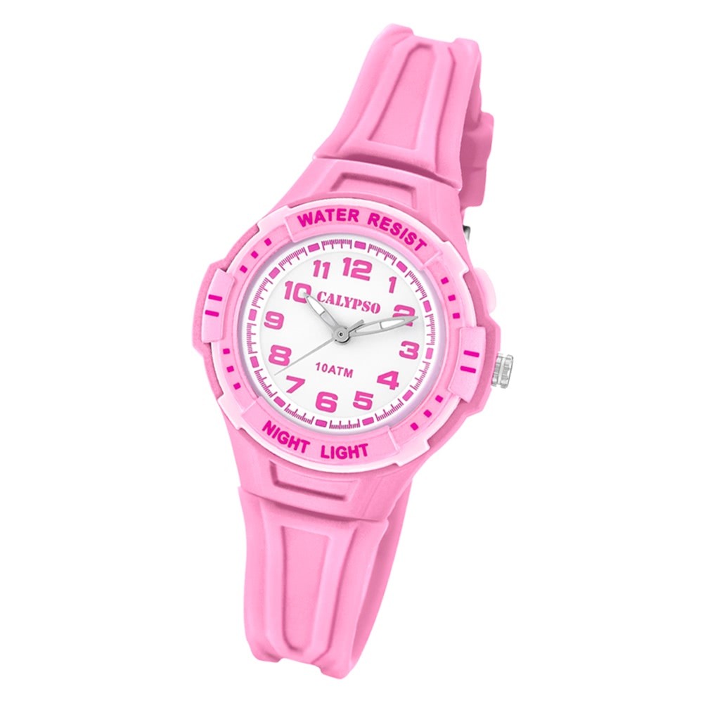 Calypso Kinder Armbanduhr Sweet Time K6070/1 Quarz-Uhr PU rosa UK6070/1