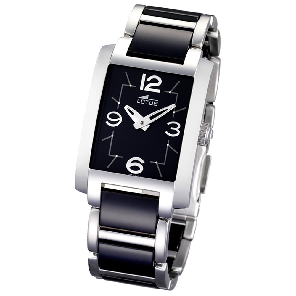 LOTUS Damenuhr schwarz Quarzuhr Ceramic Uhren Kollektion UL15594/3