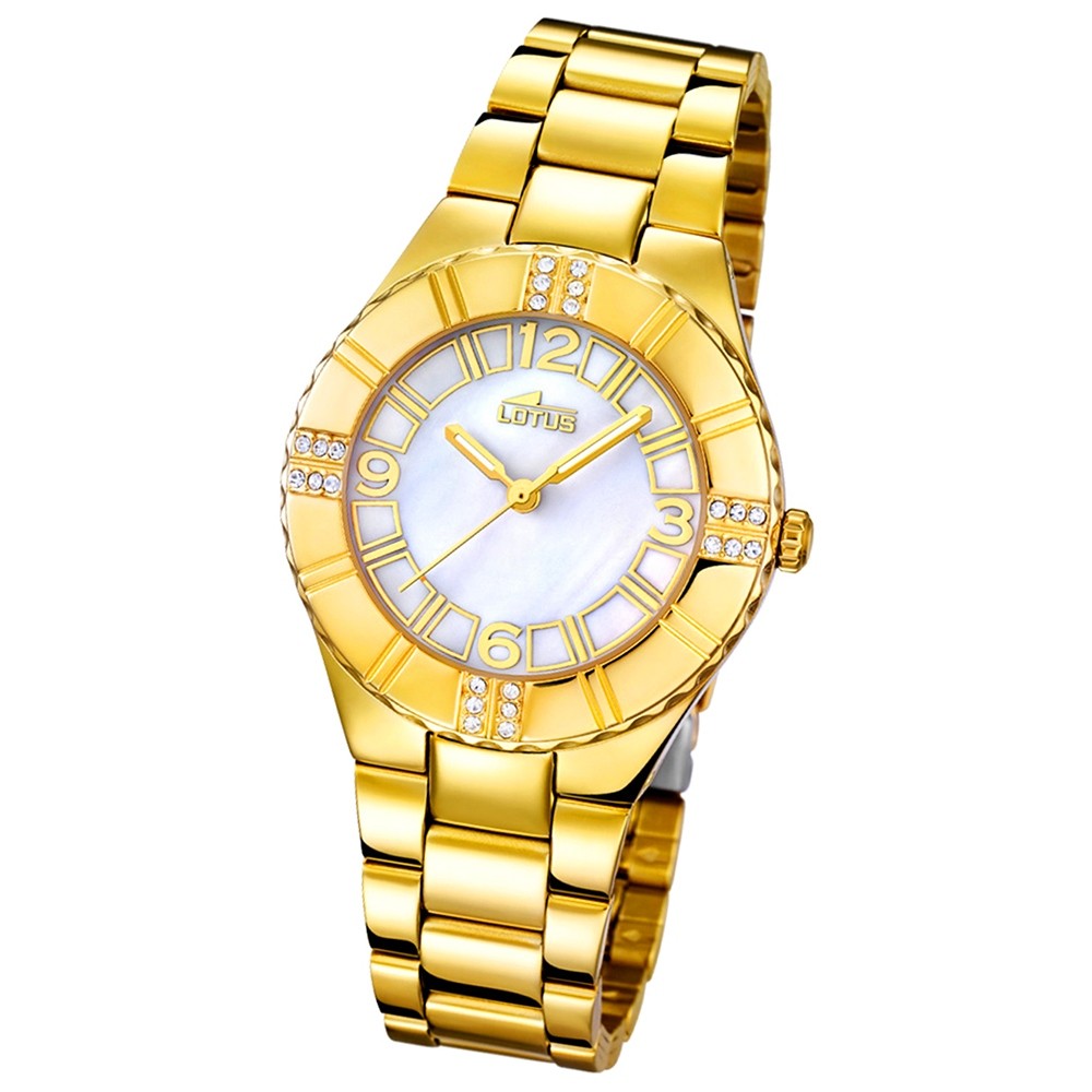 LOTUS Damen-Armbanduhr Trendy analog Quarz Edelstahl UL15907/1