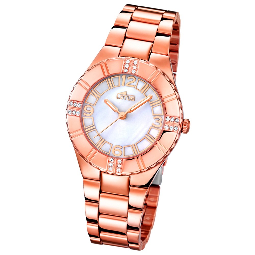 LOTUS Damen-Armbanduhr Trendy analog Quarz Edelstahl UL15908/1