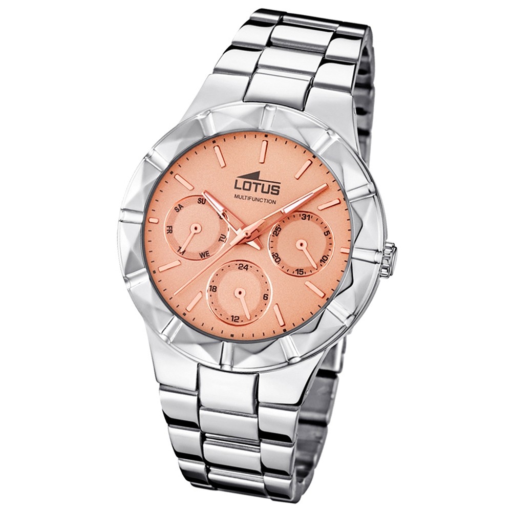 LOTUS Multifunktion Damenuhr rosegold Edelstahlband Trendy Uhren UL15919/2