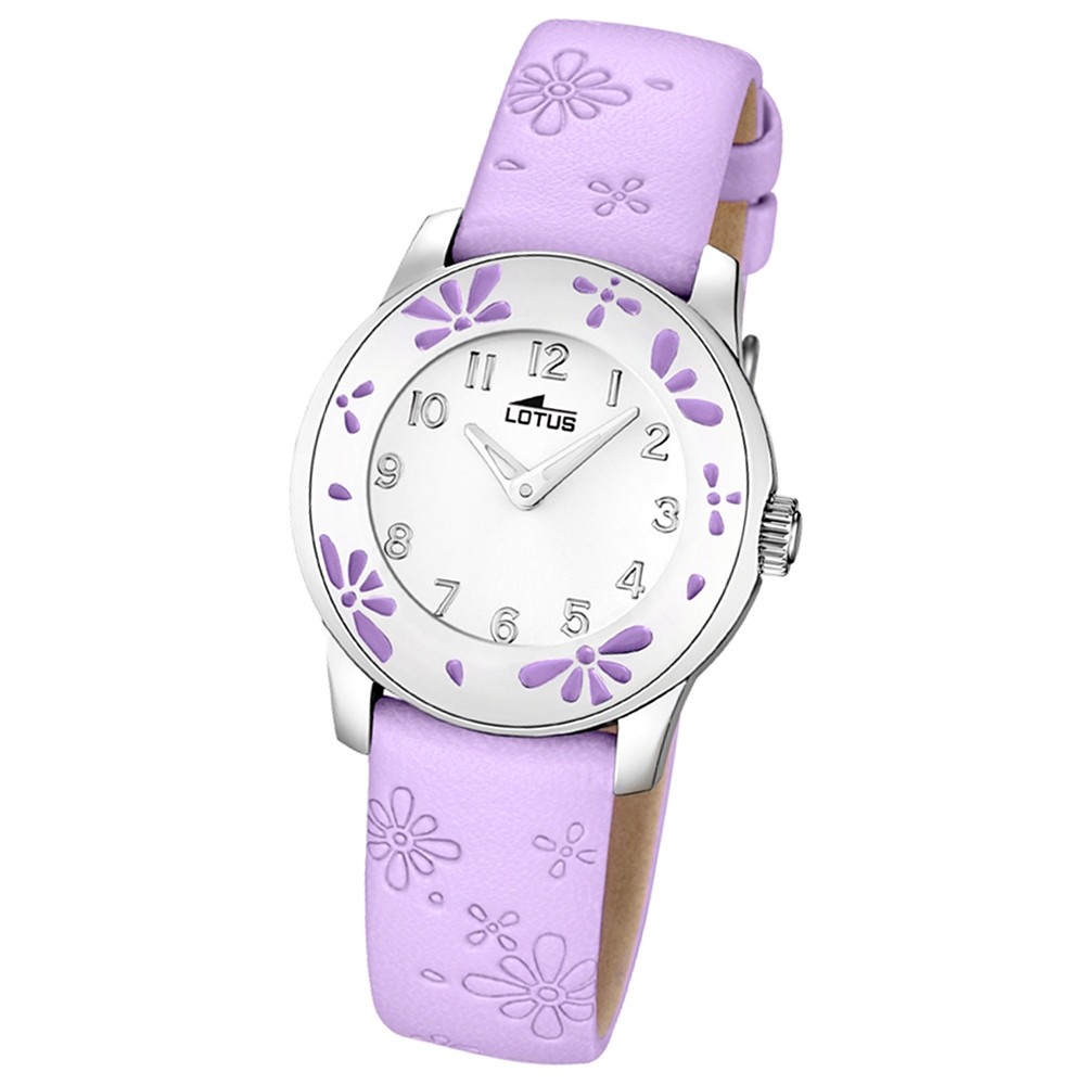 LOTUS Jugenduhr Comuniones Analog Quarz Uhr Leder Armband pink UL15950/3