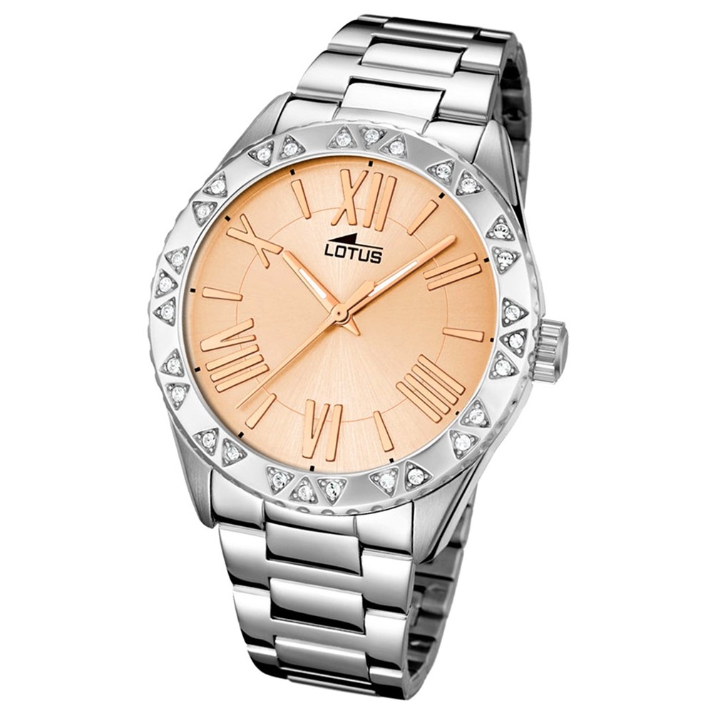 LOTUS Damen-Armbanduhr Trendy Analog Quarz-Uhr Edelstahl silber UL15991/2