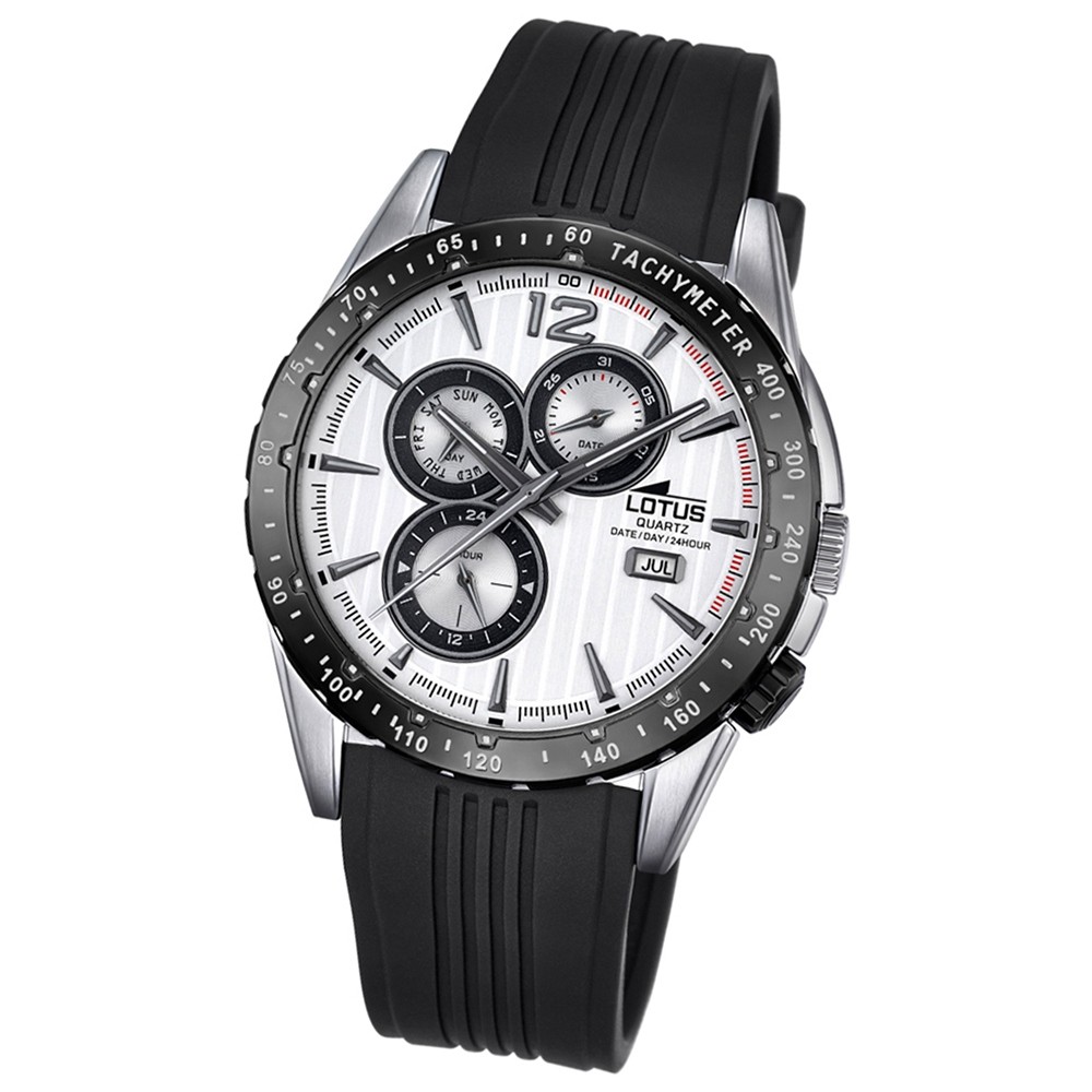 LOTUS Herren-Armbanduhr Analog Quarz PU schwarz UL18310/1