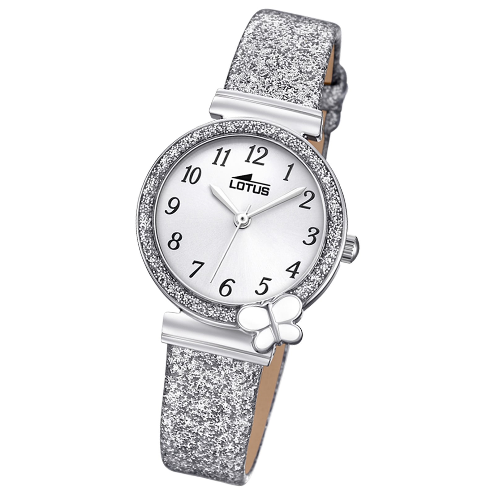 LOTUS Damen Armbanduhr Junior 18584/2 Quarz Leder silber UL18584/2