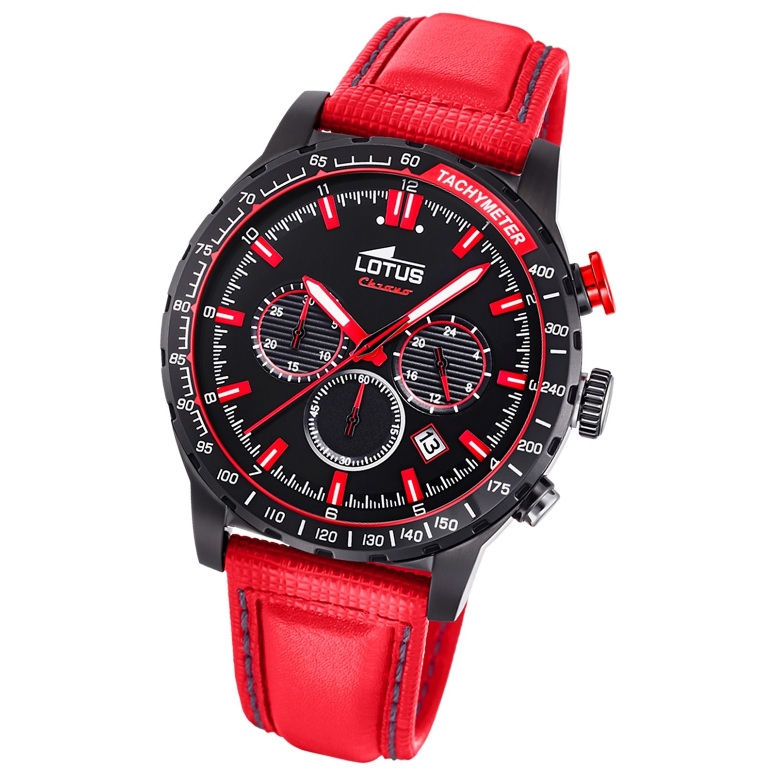 LOTUS Herren Armbanduhr Lotus R 18588/3 Quarz Leder rot UL18588/3