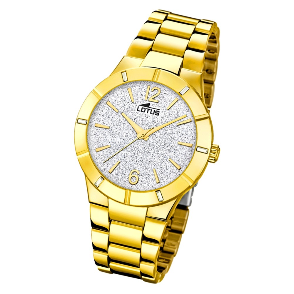 LOTUS Damen Armbanduhr Trendy 18612/1 Quarz Edelstahl gold UL18612/1