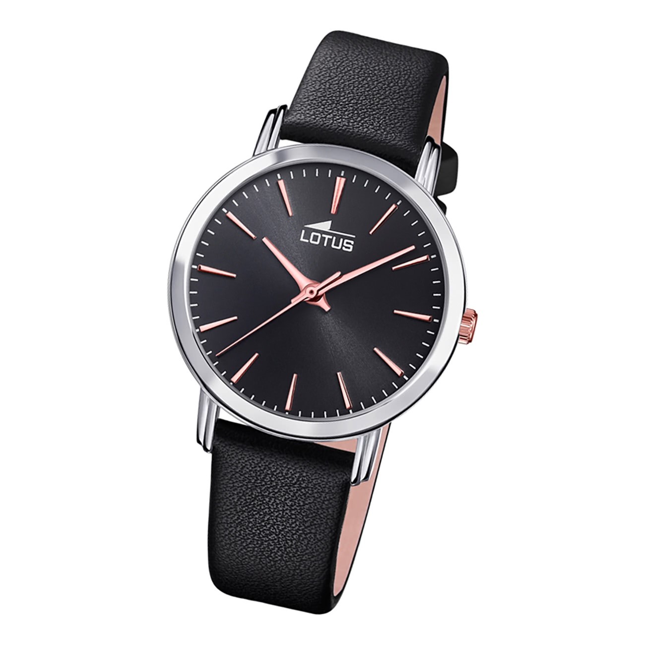 Lotus Damen Armbanduhr Trendy 18738/4 Analog Leder schwarz UL18738/4