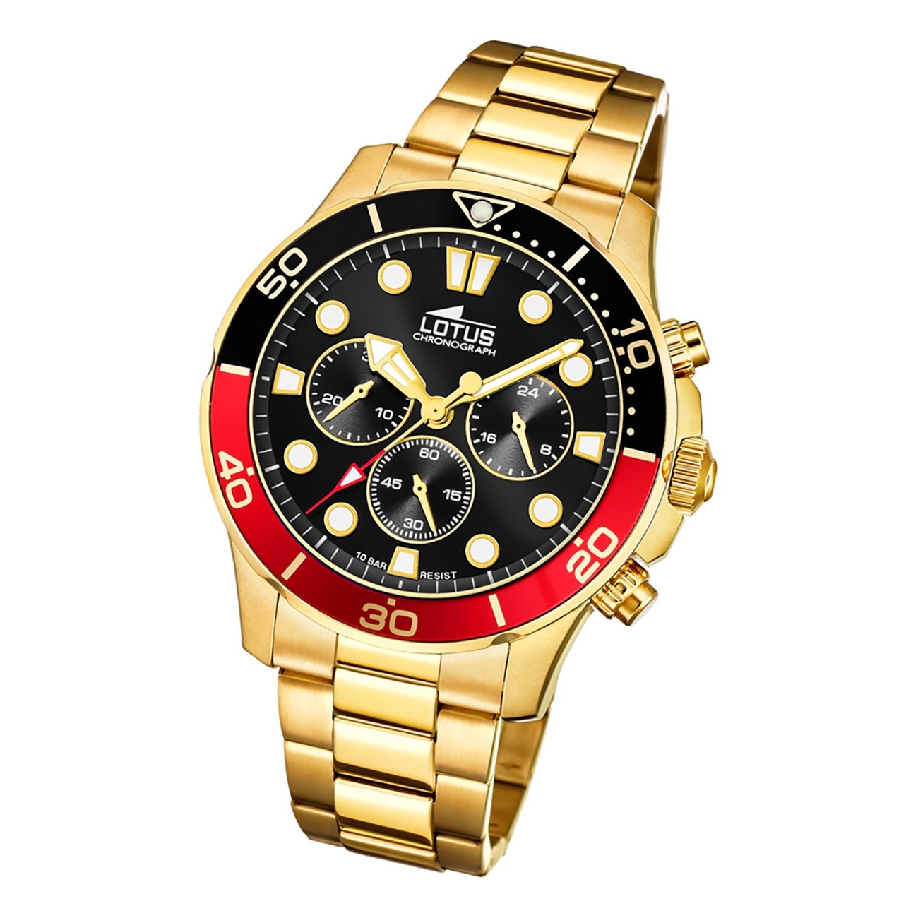 Lotus Herren Armbanduhr Khrono 18758/6 Chronograph Edelstahl gold UL18758/6