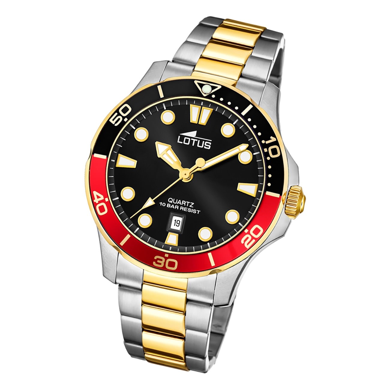 Lotus Herren Armbanduhr Sport 18760/5 Analog Edelstahl silber gold UL18760/5