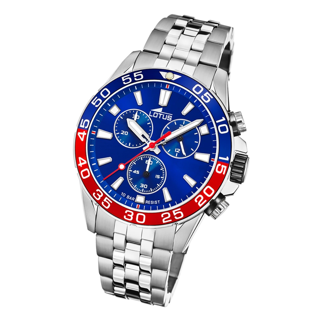 Lotus Herren Armbanduhr Khrono 18765/3 Chronograph Edelstahl silber UL18765/3