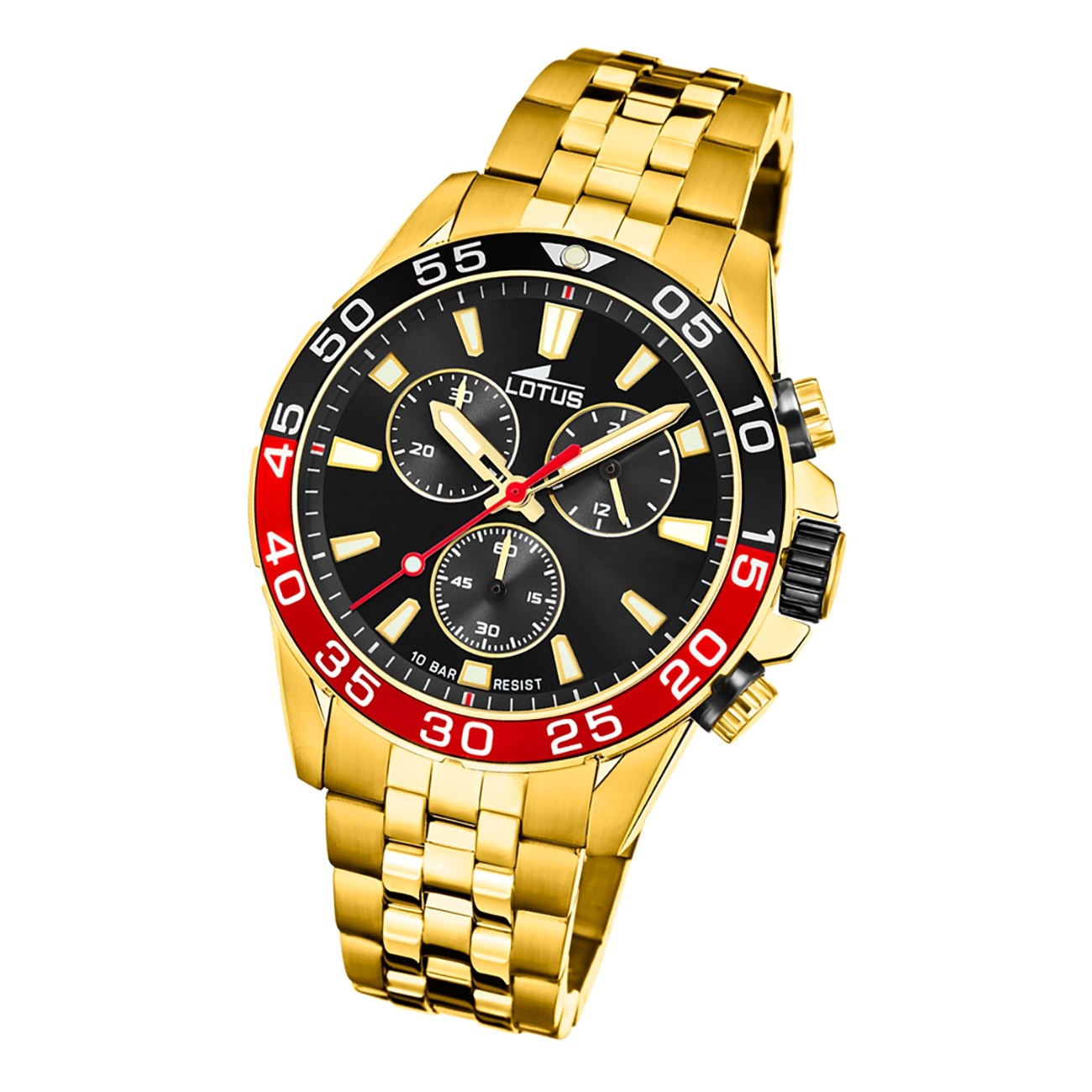 Lotus Herren Armbanduhr Khrono 18769/4 Chronograph Edelstahl gold UL18769/4