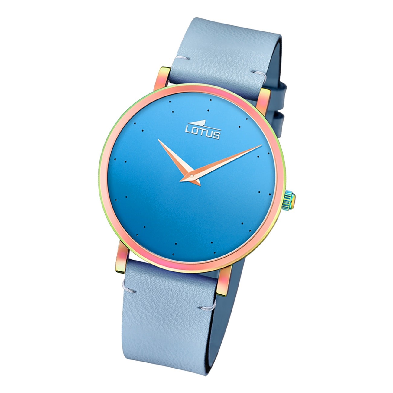 Lotus Damen Armbanduhr Minimalist 18778/3 Analog Leder blau UL18778/3