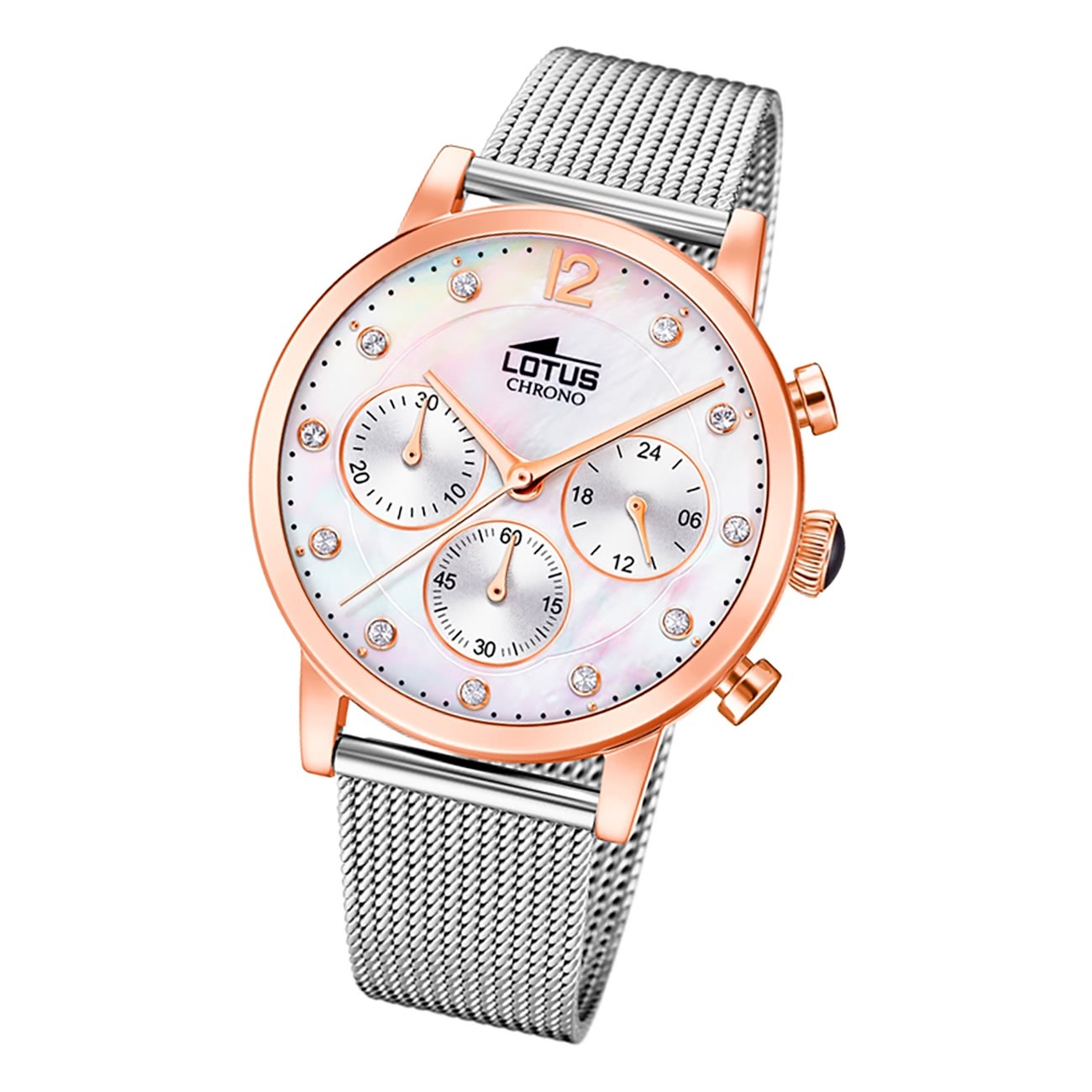 Lotus Damen Armbanduhr Trendy 18788/1 Chronograph Edelstahl silber UL18788/1