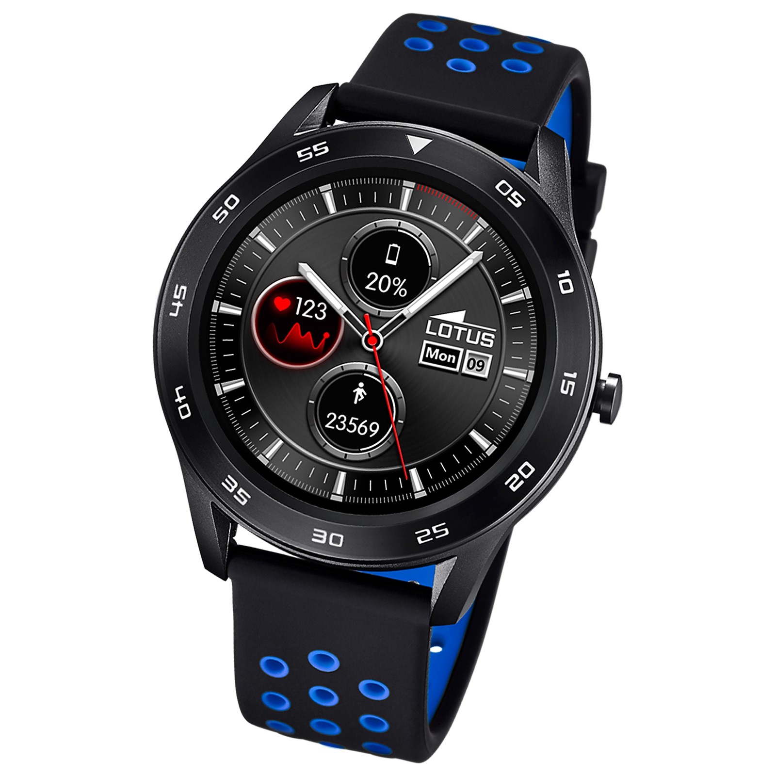 Lotus Herrenuhr Silikon schwarz blau hellgrün Multifunktion Armbanduhr UL50013/3